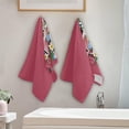 thumbnail image 3 of Adorable Rabbit Flowers Hand Towels 2 PCS, Easter Bunny Kitchen Towel Ultra Soft and Highly Absorbent,Decorative Fingertip Face Towel for Bathroom Hotel, 28.3"x 14.4", 3 of 4
