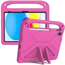 Dteck Case for iPad 10th Generation 2022 for Kids - Kids Friendly Lightweight EVA Shockproof Handle Stand Protective Case, Rose