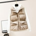 thumbnail image 3 of FNFHFY Puffer Vest for Women Drawstring Waist Sleeveless Padded Coat Puffy Waitcoat Gilet Winter Fall Casual Thermal Outerwear Vests, 3 of 5