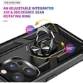 thumbnail image 3 of Entronix Protective Case Compatible with iPhone 15 Pro, Ring Holder Hard Cover, Black, 3 of 7