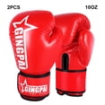 thumbnail image 3 of Naiovety Guantes de boxeo tailandeses dinámicos para entrenamientos desafiantes, núcleo de Velcros en la muñeca, guantes de entrenamiento de Accesorios para máquinas de ejercicios rojo 10 onzas, 3 of 6