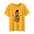 thumbnail image 4 of Xuanfei Women Snowflake Letter Print Crew Neck Short Sleeve T-shirt, 4 of 7