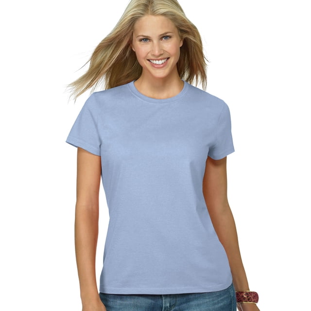 Hanes Womens Nano-T T-shirt, M, Light Blue