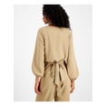 thumbnail image 2 of LE RUMI Haut Beige Extensible à Manches Longues Volumineuses avec Ceinture pour Femmes m, 2 of 4