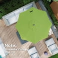 thumbnail image 5 of Abba Patio 9ft Lyon Outdoor Patio Umbrella Cover Replacement, 8 Ribs, Lime, 5 of 5