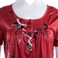 thumbnail image 4 of Women Summer Floral Print Short Sleeve T-Shirt Casual Top Loose Tee, 4 of 5