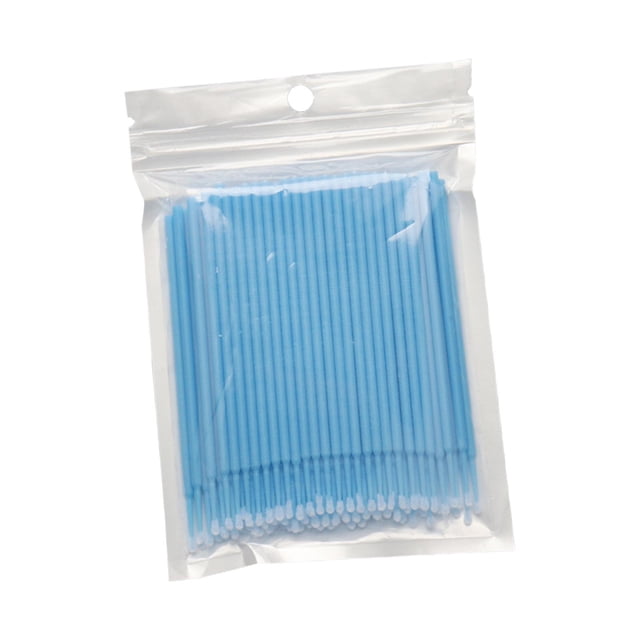 TISHITA Disposable Cotton Swabs Portable Double Tip for Professional Makeup Personal Blue