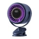 thumbnail image 1 of Ventilador portátil con clip, 6 velocidades, recargable por USB, pantalla digital, ligero azul, 1 of 9