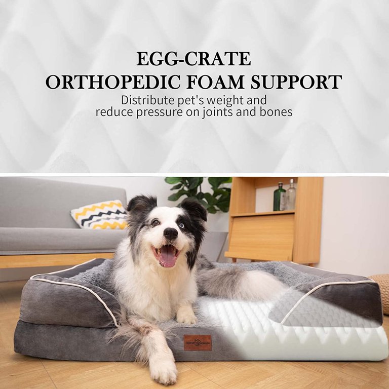 Plush Orthopedic Dog Bed With Waterproof Cover Anti slip Egg - Temu