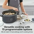 thumbnail image 2 of Set & Forget Programmable Slow Cooker, 15 Cooking Options With 5 Time and 3 Heat Options, Large Dishwasher  Stoneware Crock and Glass, 2 of 5