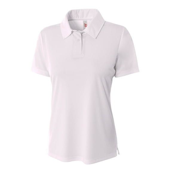 A4 Solid Interlock Polo For Women in White | NW3261