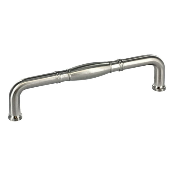 5 Pack Classic Style 5-1/32" (128mm) Inch Center to Center, Overall Length 5-1/2" Brushed Nickel, Cabinet Hardware Pull / Handle