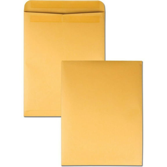 Quality Park Redi-Seal Kraft Catalog Envelopes - Catalog-1by2 - 12"W x 15 1by2" L- 28 lb - Self-sealing - Kraft
