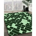 thumbnail image 3 of Ahgly Company Machine Washable Indoor Square Transitional Night Black Area Rugs, 8' Square, 3 of 7