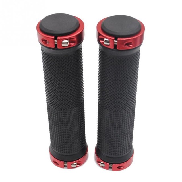 Toystoory 1 par de empuñaduras de manillar de bicicletas con absorción de impacto, mango de bicicleta de montaña, extremos de ciclismo rectos, Ciclismo Rojo