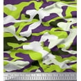 thumbnail image 1 of Soimoi Satin Silk Fabric Two Tone With White Camouflage Decor Fabric Printed Yard 42 Inch Wide, 1 of 1