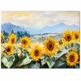 thumbnail image 2 of Area Rugs Indoor Non-Slip Rectangle Rug 5x7 Ft Summer Sunflowers Sky Mountain Watercolor Retro Landscape Rug Rubber Backing Floor Mats Non Shedding Home Decor Carpet for Entryway Living Room, 2 of 8