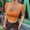 Orange, variant on MSJUHEG Crew Neck Summer Basic Tees Spaghetti Strap Tank Top Linen Tops for Women Workout Tops for Women Casual Tank Tops Soft Tank Tops for Women Tube Top Cropped Tank Tops for Women Orange M