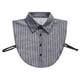 thumbnail image 1 of Blusa de media camisa con cuello redondo y cuello desmontable. Media camisa con cuello falso. Negro, 1 of 9