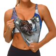 thumbnail image 4 of Lsque Astronaut in Outer Space Printed Women'S Sports Bra, Compression, Moisture Wicking, High-Impact Sports Bra For Women,Supportive sports bra-Medium, 4 of 9