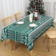 thumbnail image 1 of Christmas Tablecloth, Xmas Tree Deer Print Waterproof Table Cloth Holiday Decor, 1 of 9