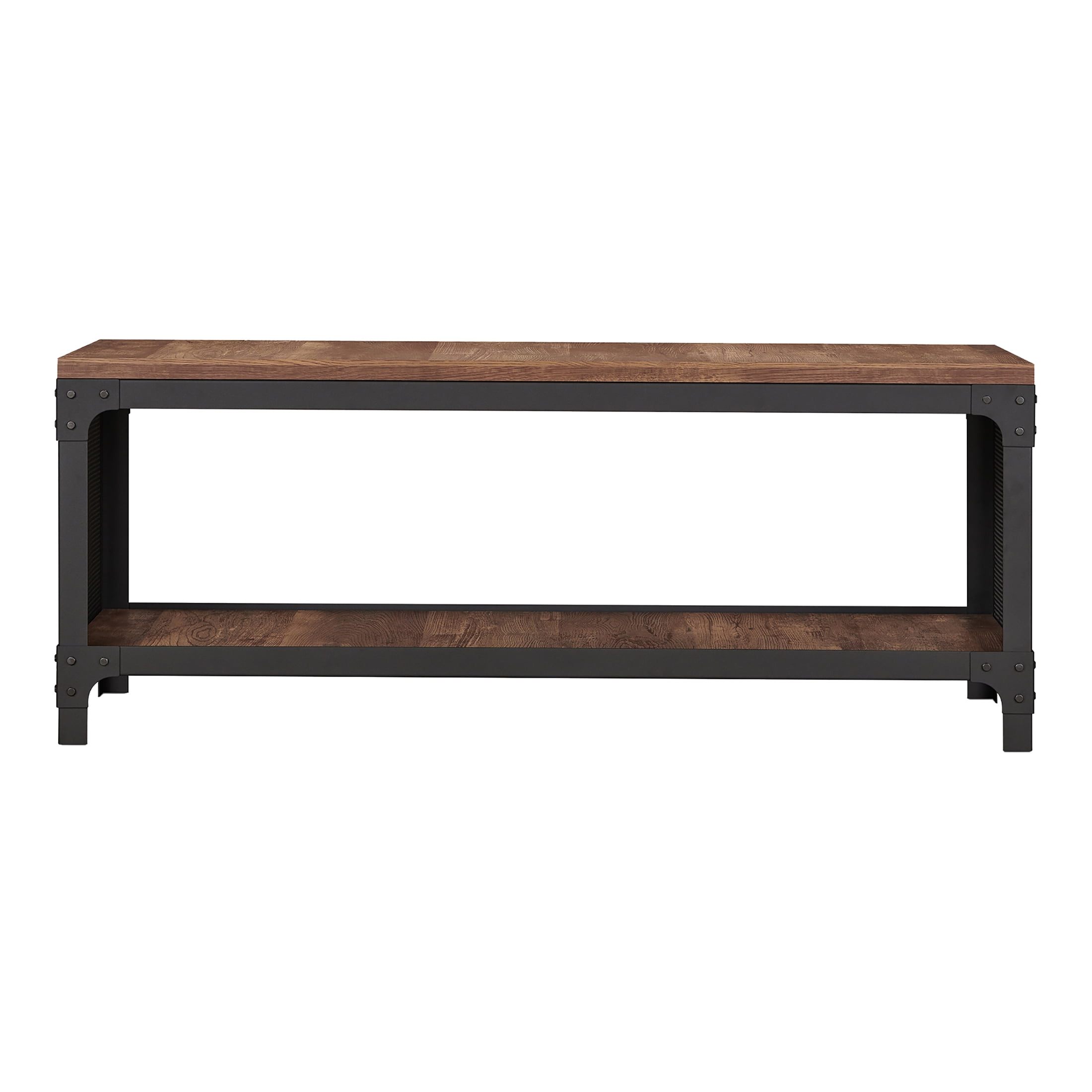 Furniture of America Bonfa 1-Shelf Bench, Reclaimed Oak