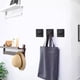 thumbnail image 4 of 5 piezas de soporte para toallas de papel higiénico de acero inoxidable negro sin perforaciones, gancho adhesivo para montaje en pared, estante para rollos de papel, 4 of 12