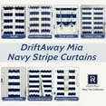 thumbnail image 5 of Driftaway Mia Stripe Room Darkening Grommet Unlined Window Curtains, Set Of Two Panels, Each 52"X63" (Navy), 5 of 7