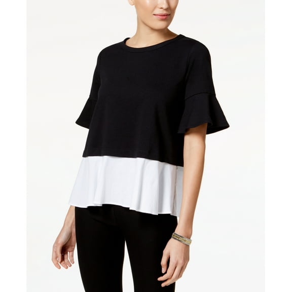 Jpr Split Back Layered Look Top Blackwhite L
