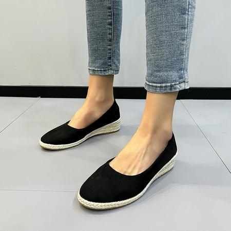 

eczipvz Womens Shoes Women s Slip On Casual Loafers Knitted Art Painted Comfort Soft Walking Shoes Black