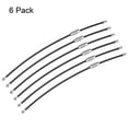 thumbnail image 2 of Unique Bargains 150mm Length PVC Coated Stainless Steel Keyring Loop Cable Black 6 Count, 2 of 6