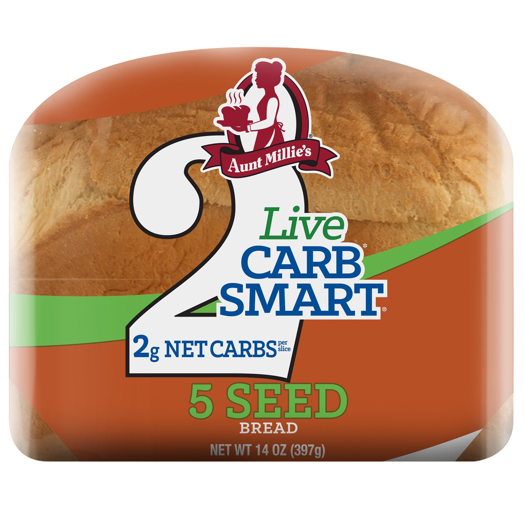 Aunt Millie's Live Carb Smart 5 Seed Bread, 14 oz.
