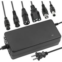 54.6V 2A Charger with 7 in 1 Plugs Output Heads, for 48V-54.6V Li-ion Battery, Replacement for Razor/Jetson/Voyage, gotrax, ninebot Series