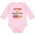 thumbnail image 3 of Inktastic Pitbull Terrier Loved by a (Dog Breed) Boys or Girls Long Sleeve Baby Bodysuit, 3 of 5