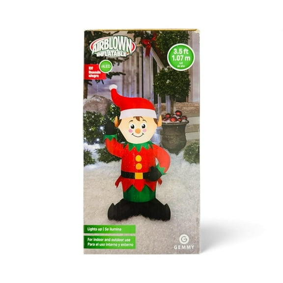 Airblown Inflatable LED Elf, 3.5 ft.