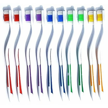 100 Toothbrush Standard Classic Medium Soft Individually (Best Toothbrush Recommended By Dentists)