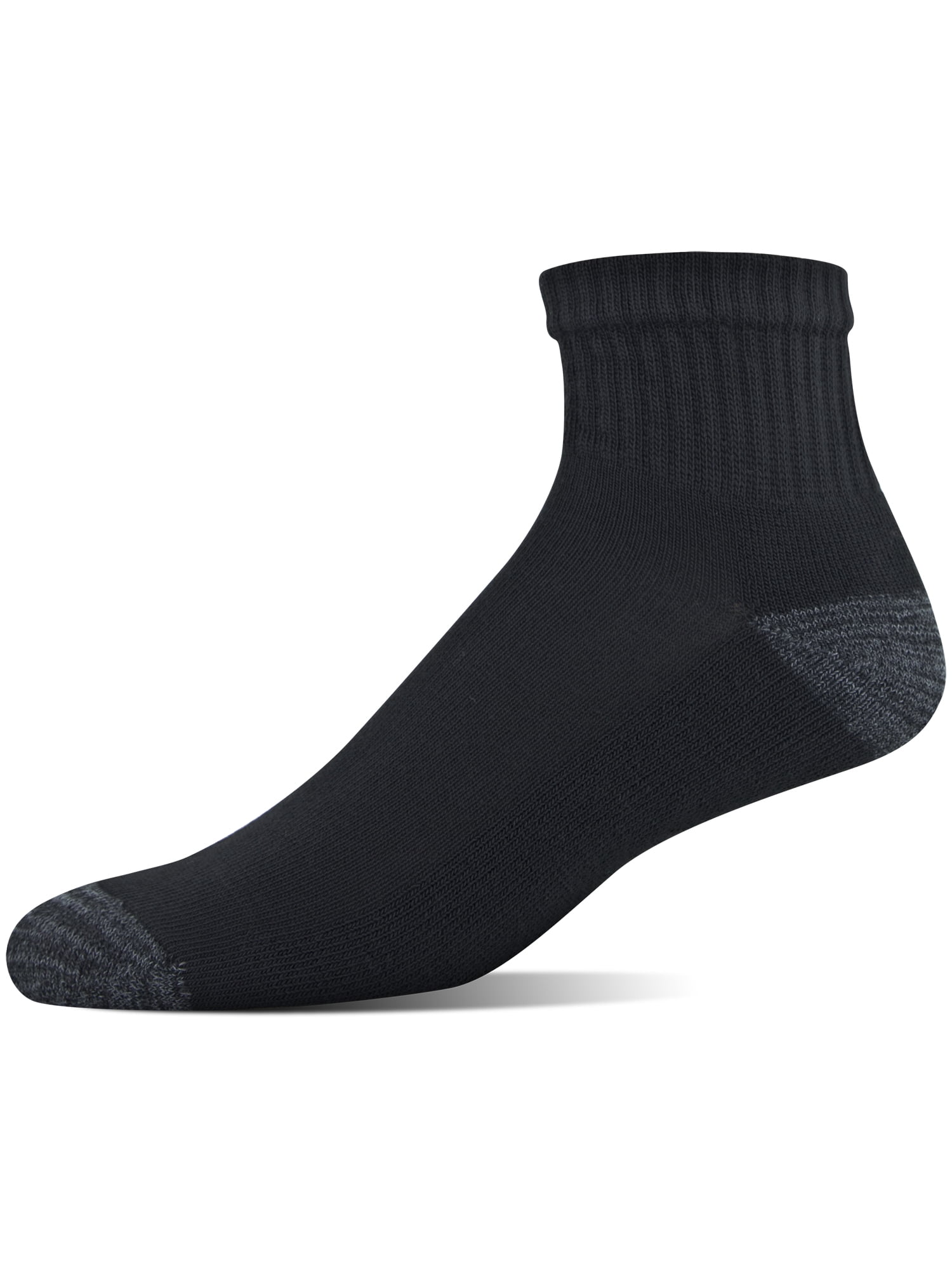 Gildan Adult Men's Half Cushion Terry Foot Bed Ankle Casual Socks, OS One Size, 12-Pack