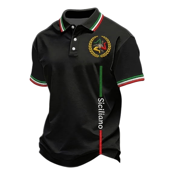 Mens Pullover Italian Short Sleeve Stylish Collar Comfort Breathable Tnak Top for Men,Black,M