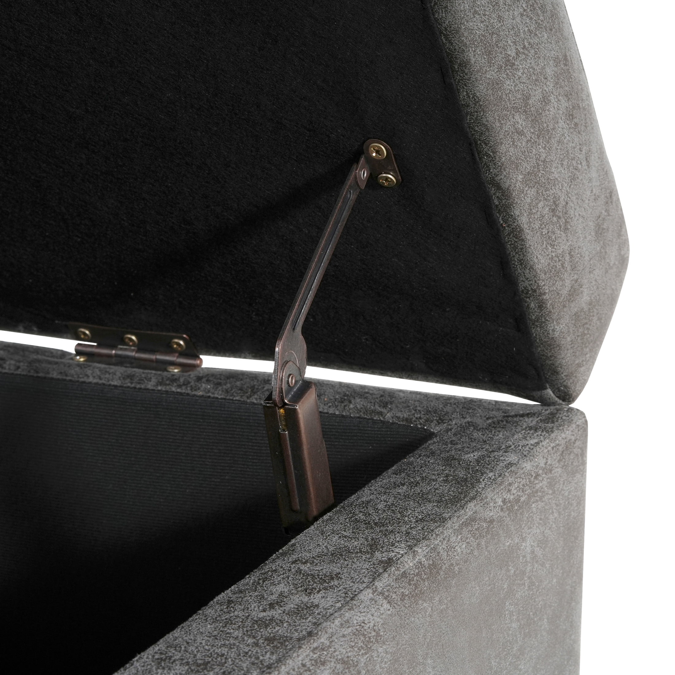Christopher Knight Home Chenille Upholstered Storage Bench,  Lift-Top Ottoman for Entryway or Bedroom, Slate