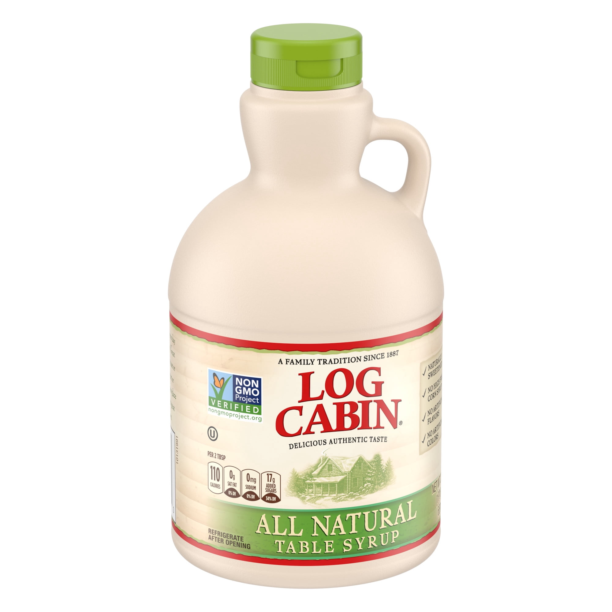 (8 pack) Log Cabin All Natural Table Syrup, 22 FL OZ