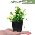 thumbnail image 2 of Small Fake Plants Mini Artificial Potted Plants Indoor Plastic Artificial Plants Aesthetic Eucalyptus Greenery Decor for Office Shelves Living Room Bathroom Bedroom (Fresh Style, 10 Packs), 2 of 5