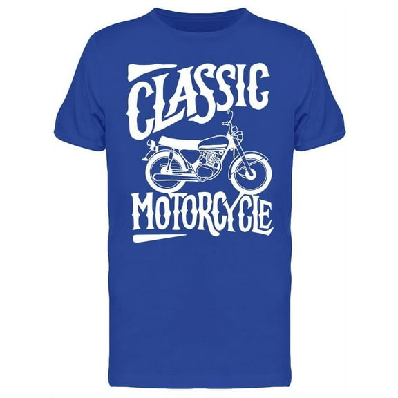 Classic Motorcycle Design T-Shirt Men -Image by Shutterstock, Male Small