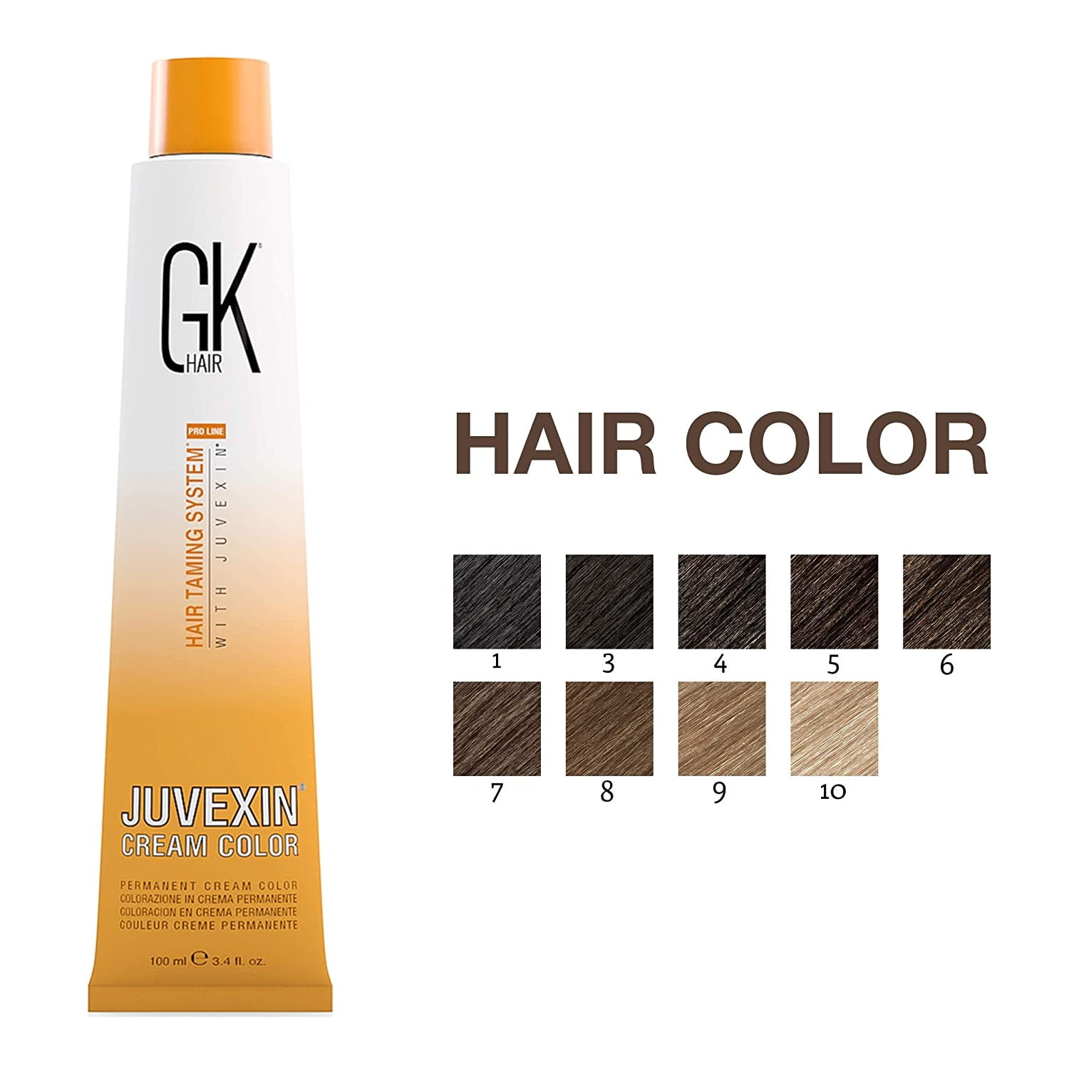 GK HAIR Global Keratin Semi Permanent Hair Cream Color with 87+ Shades (  Fl Oz/100ml) Nourishing & Cleansing Colors for Styling High Performance  Long Lasting Natural Toner Hair Dye Tubes - Unisex -