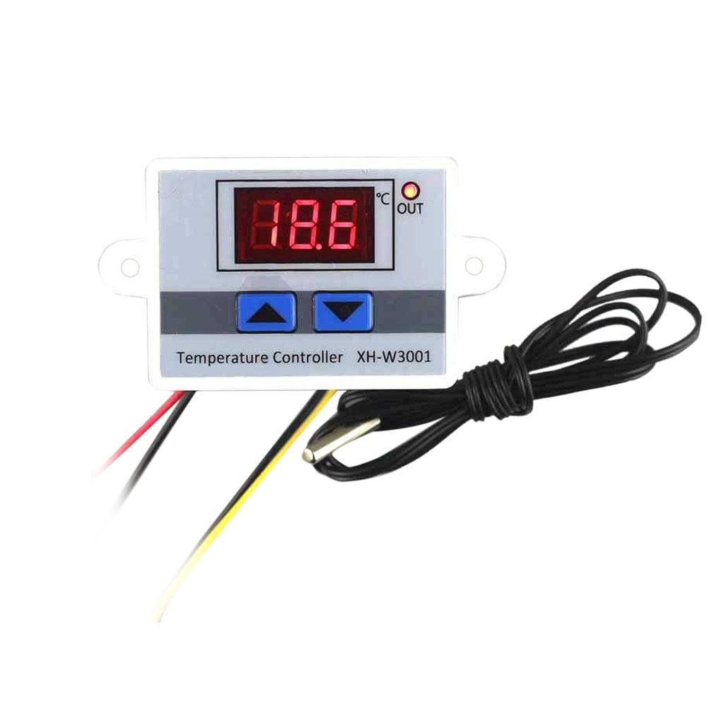 Digital LED Temperature Controller Thermostat Control Switch Waterproof Probe C 