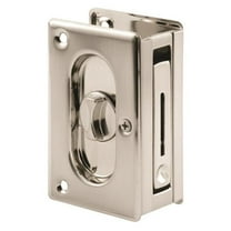 Slide-Co 164512 Pocket Door Privacy Lock with Pull, 3-3/4", Satin Nickel