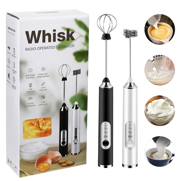 Oaktree Coffee Milk Frother Whisk Electric Mini Household Kitchen Egg White Foaming Stirrer Baking Cream Whisk-Without Battery