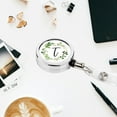 thumbnail image 3 of Koyal Wholesale Retractable Badge Reel Holder With Clip, Eucalyptus Greenery, Monogram T, 3 of 5
