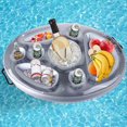 thumbnail image 1 of 2-in-1 Drink And Snack Holder, Inflatable Cup Holder Floating, 1 of 5