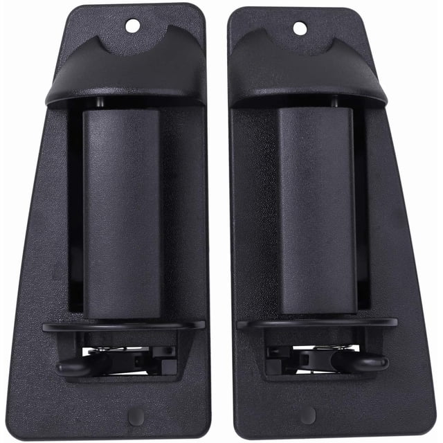 LAICAIW Exterior Rear Door Handle Replacement for 1999 - 2007 Chevy Silverado GMC Sierra, Extended Cab Pickup 3rd Third Side Door Handle Left Driver & Right Passenger Side 15758172 15758171, Black