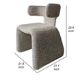 thumbnail image 5 of Cid Fiu 22 Inch Dining Chair- Curved Wingback- Gray Textured Polyester, 5 of 6
